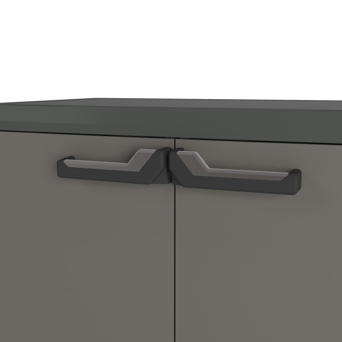 Bricocenter LOW CABINET 2 DOORS 1 SHELF 68X39X83H DARK GREY