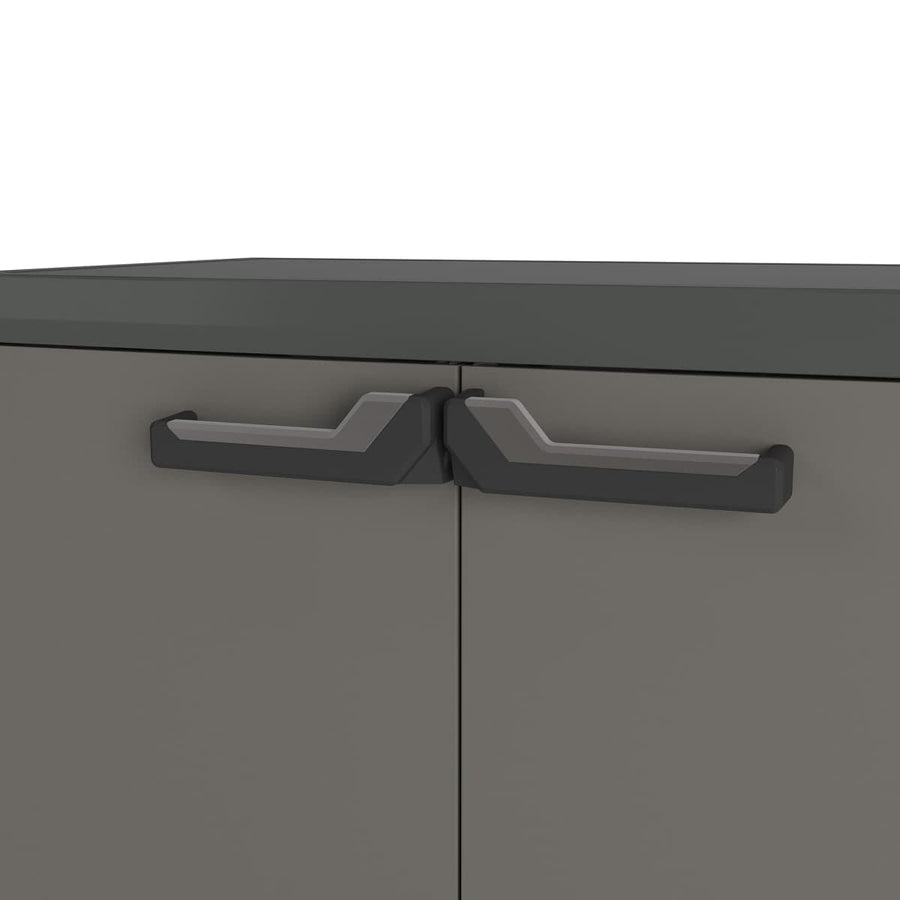 Bricocenter LOW CABINET 2 DOORS 1 SHELF 68X39X83H DARK GREY
