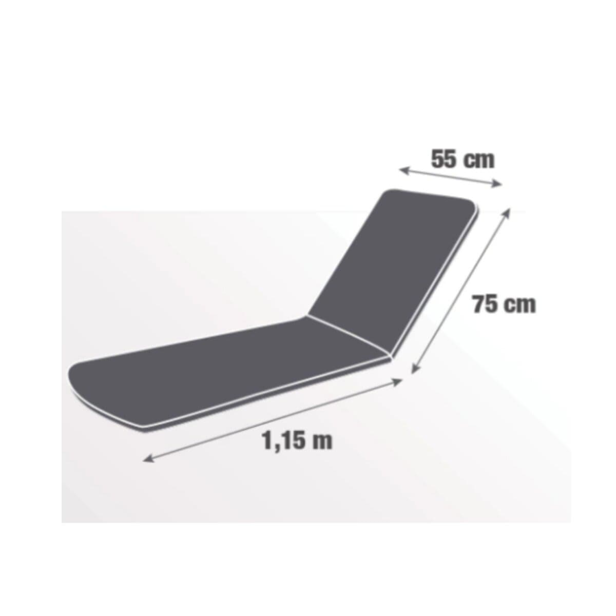 COT CUSHION NATERIAL BIGREY 190X55X3 BLUE - best price from Maltashopper.com BR500012555