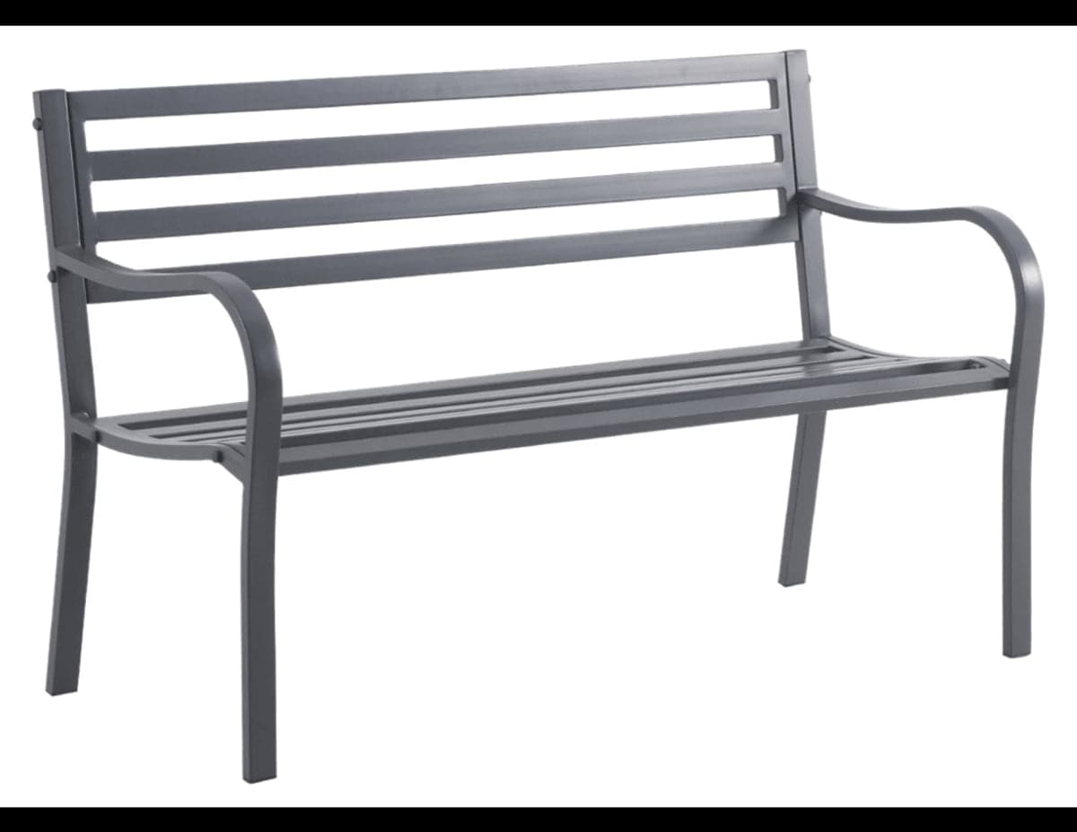 GARDEN BENCH ANTHRACITE 128CM - best price from Maltashopper.com BR500012535