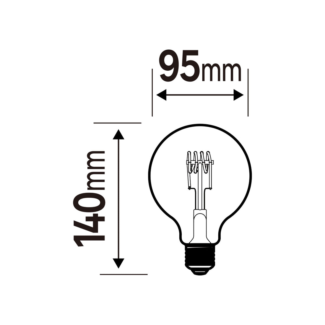 LED BULB E27=60W GLOBE SMALL TRANSPARENT NATURAL LIGHT - best price from Maltashopper.com BR420007830