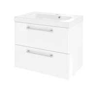 CABINET REMIX 75 2 DRAWERS GLOSSY WHITE W75 H58 D46 CM - best price from Maltashopper.com BR430008720