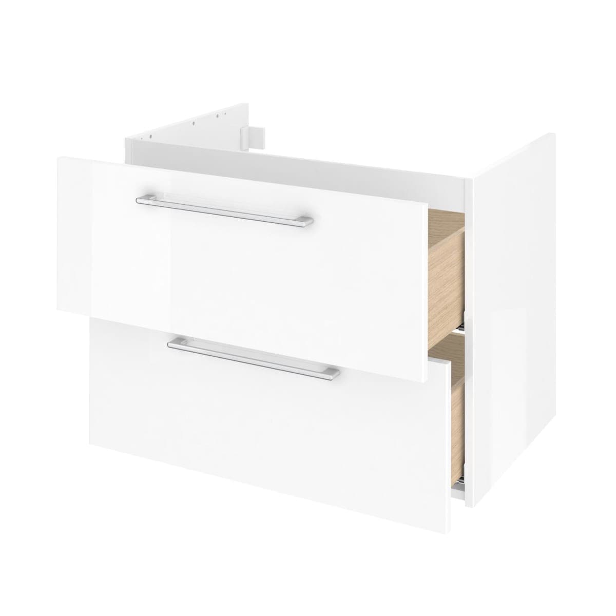 CABINET REMIX 75 2 DRAWERS GLOSSY WHITE W75 H58 D46 CM - best price from Maltashopper.com BR430008720