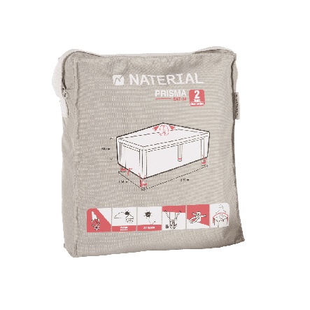 Bricocenter COVER FOR RECTANGULAR TABLE 250X130X60 LIGHT GREY