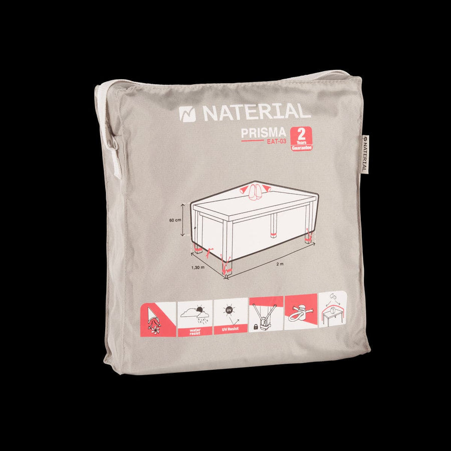Bricocenter COVER FOR RECTANGULAR TABLE 200X130X60 LIGHT GREY