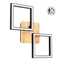 ROG METAL AND WOOD 33.5X33.5CM WALL LIGHT LED 15W NATURAL LIGHT - best price from Maltashopper.com BR420008506