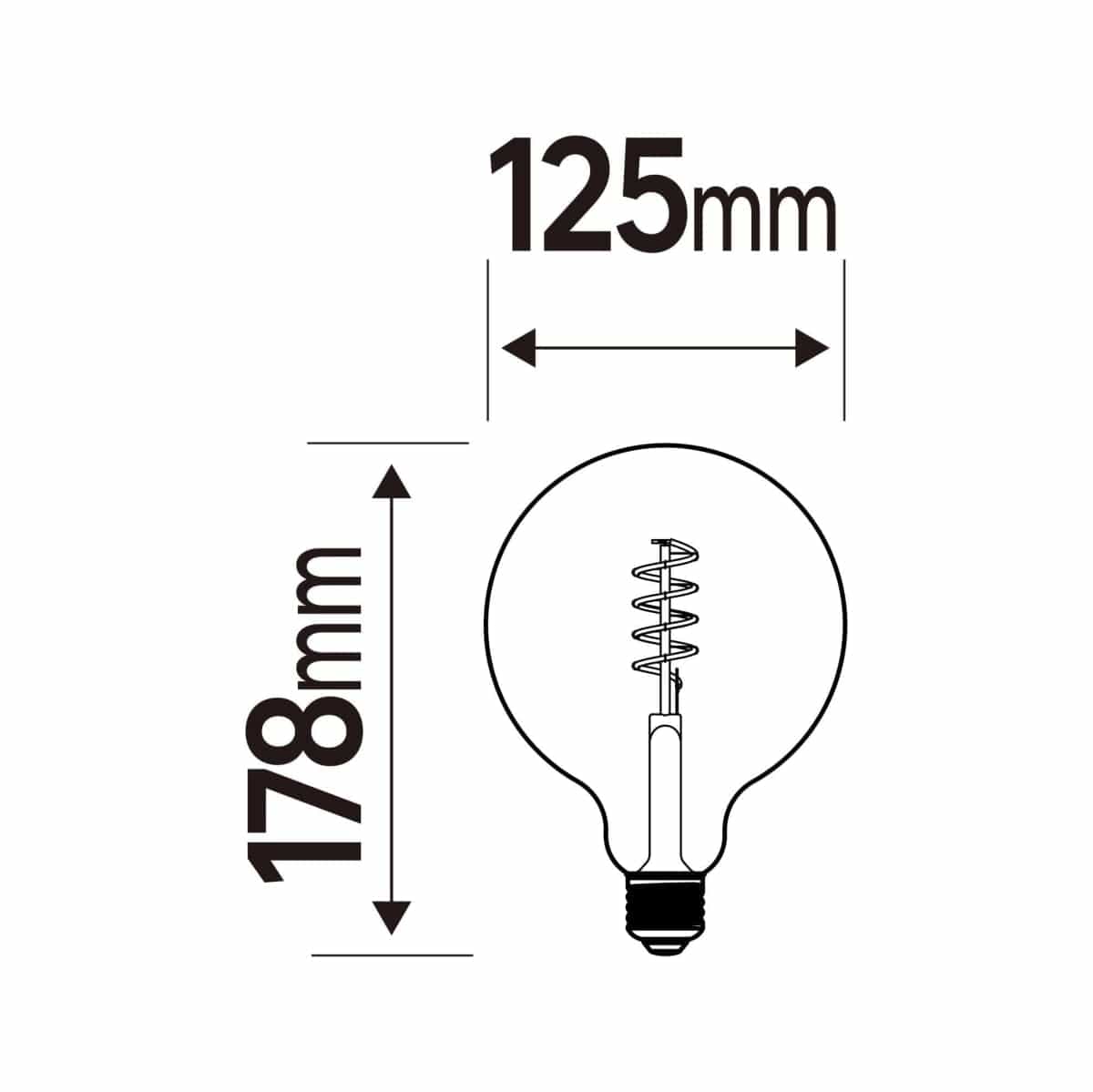 Bricocenter LED DECORATIVE BULB E27= 35W GLOBE LARGE AMBER