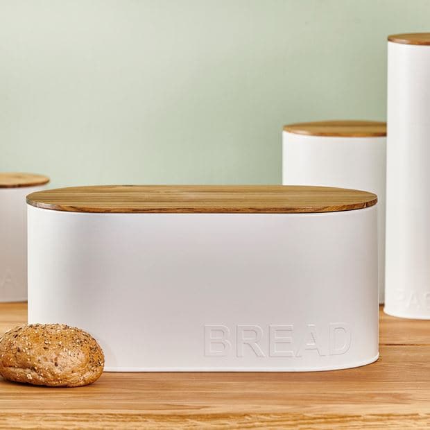 NAGINI Container for white bread, natural H 15 x W 34 x D 19 cm - best price from Maltashopper.com CS644812