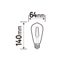 LED DECORATIVE BULB E27=75W CLEAR NATURAL LIGHT