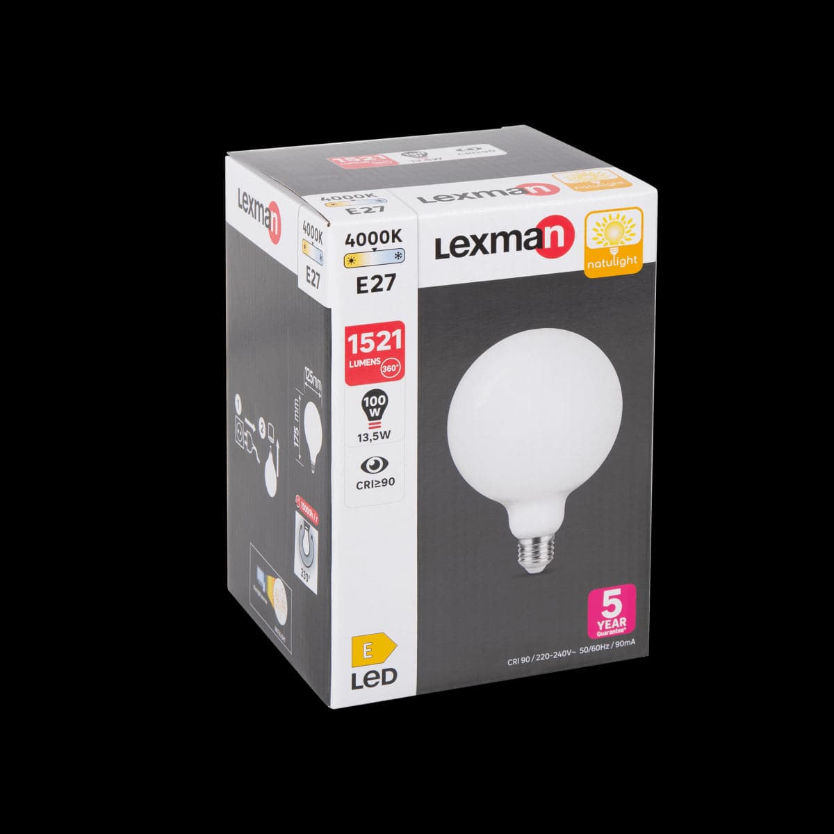 NATULIGHT LED BULB E27=100W GLOBE LARGE FROSTED NATURAL LIGHT - best price from Maltashopper.com BR420007072