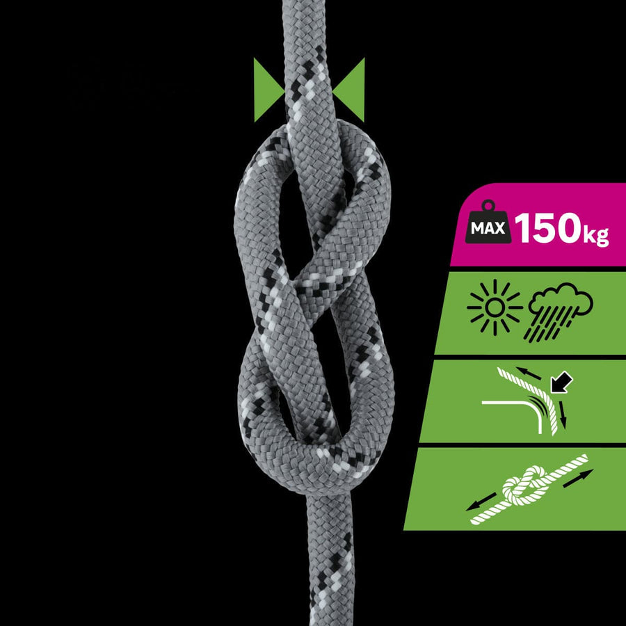 Bricocenter GREY BRAIDED PP ROPE 8MM 15M