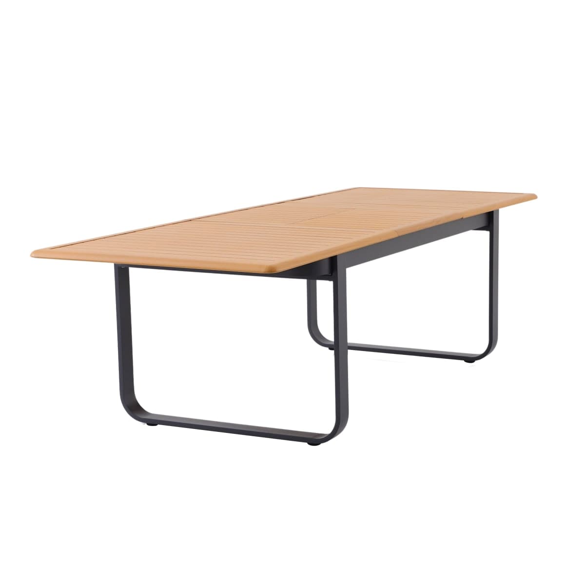 Bricocenter EXTENSION TABLE NATERIAL CALYPSO 192/257X100X74 ANTHRACITE ALUMINIUM