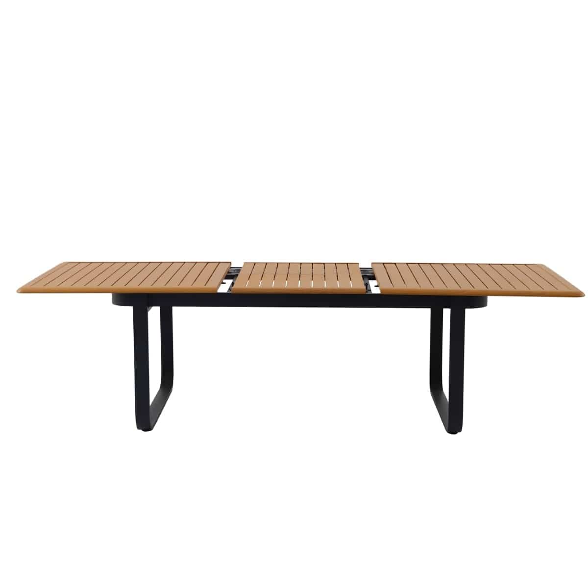Bricocenter EXTENSION TABLE NATERIAL CALYPSO 192/257X100X74 ANTHRACITE ALUMINIUM