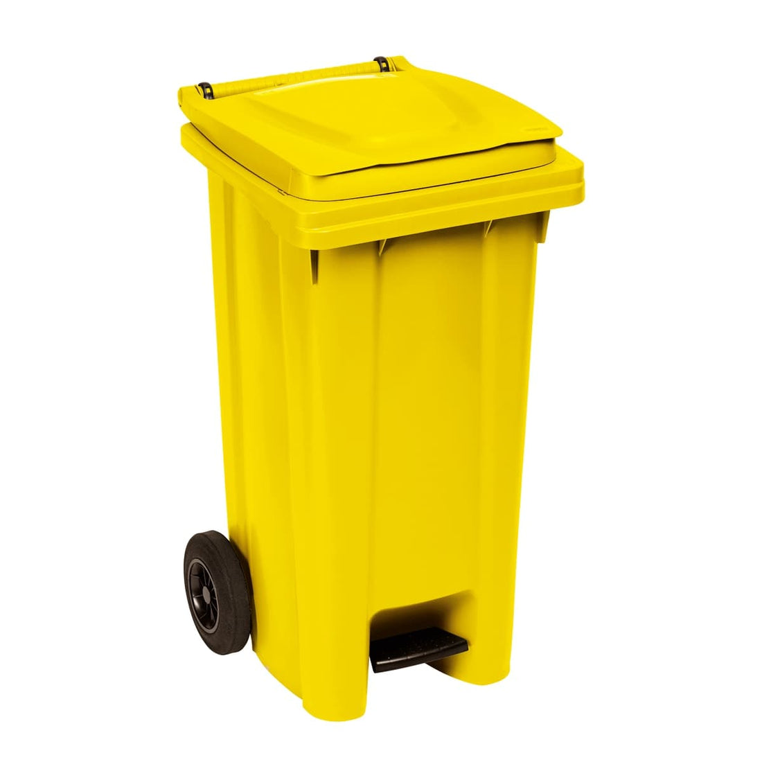 120LT WHEELED BIN WITH PEDAL SIGNAL YELLOW - best price from Maltashopper.com BR410007620