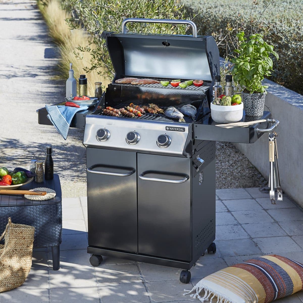 NATERIAL KENTON GAS BBQ 3 Burners - best price from Maltashopper.com BR500013559