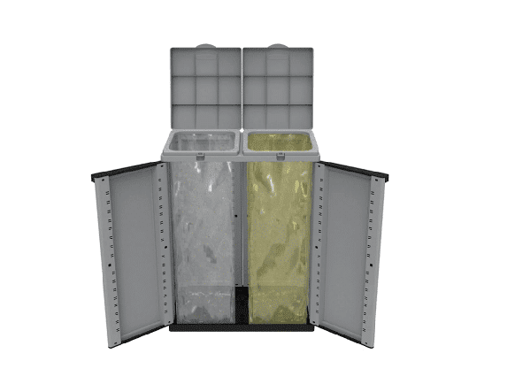 ECOLINE 2 GREY RESIN RECYCLING CABINET W68XP39XH88,7 - best price from Maltashopper.com BR440002033