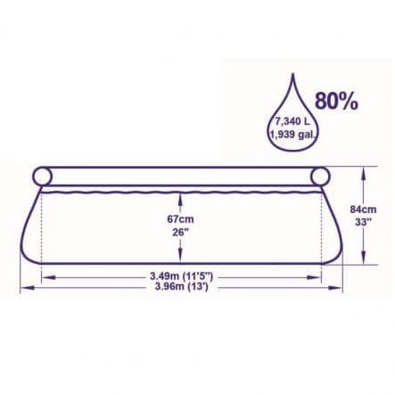 BESTWAY - easy inflatable above ground pool set d.396 h.76cm - best price from Maltashopper.com BR500011439