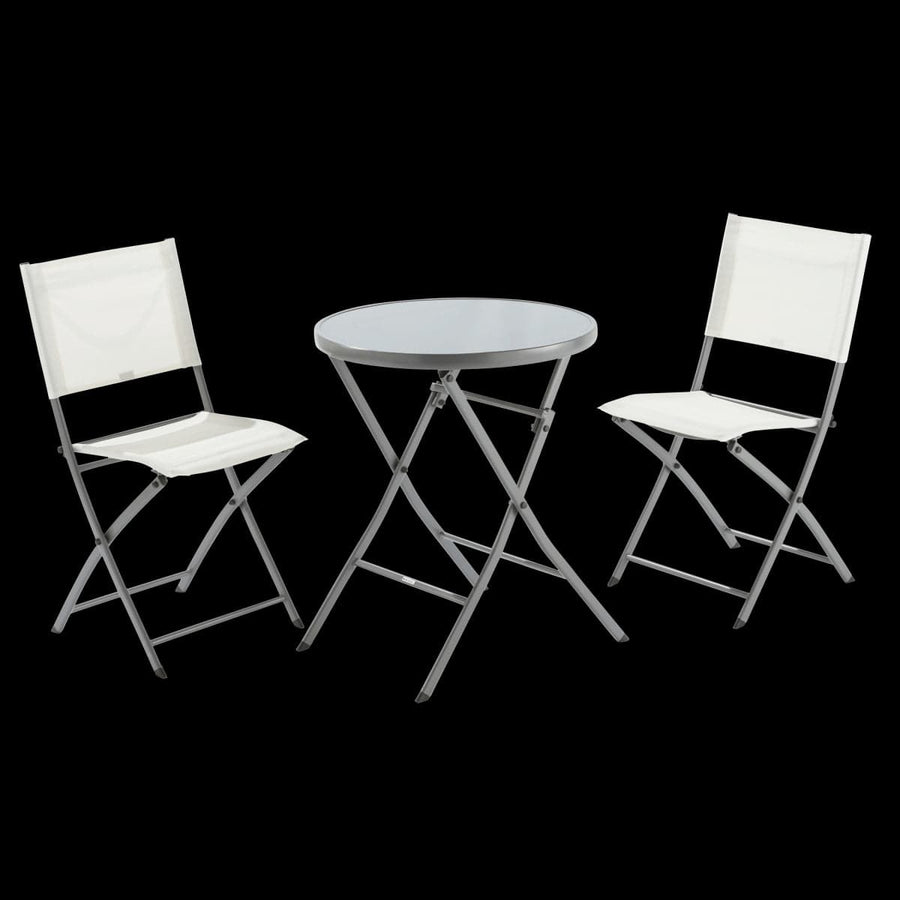 Bricocenter EMYS NATERIAL FOLDING CHAIR STEEL WITH TEXTILENE SEAT WHITE 42X52XH83