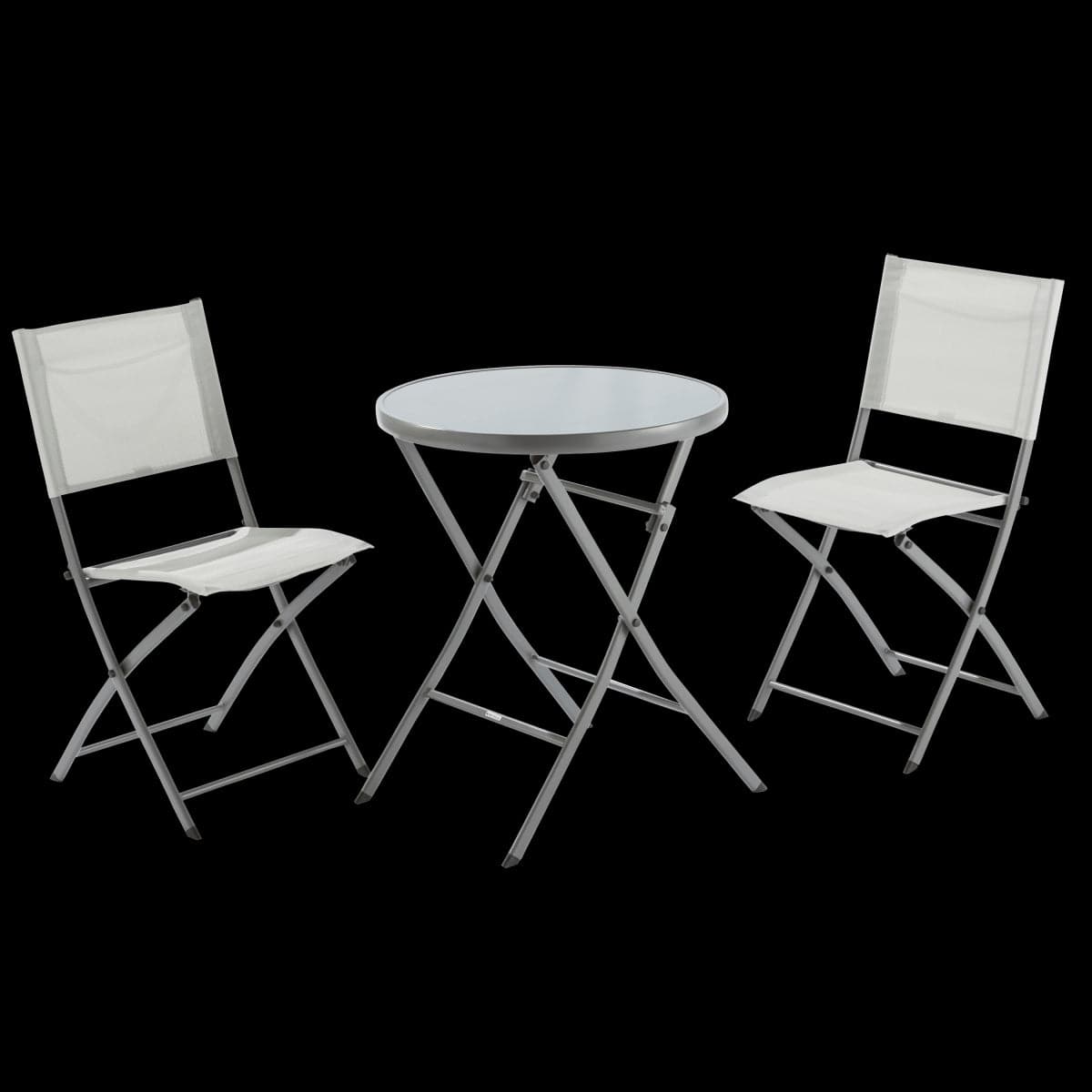 Bricocenter EMYS NATERIAL FOLDING CHAIR STEEL TEXTILENE SEAT GREY 42X52XH83