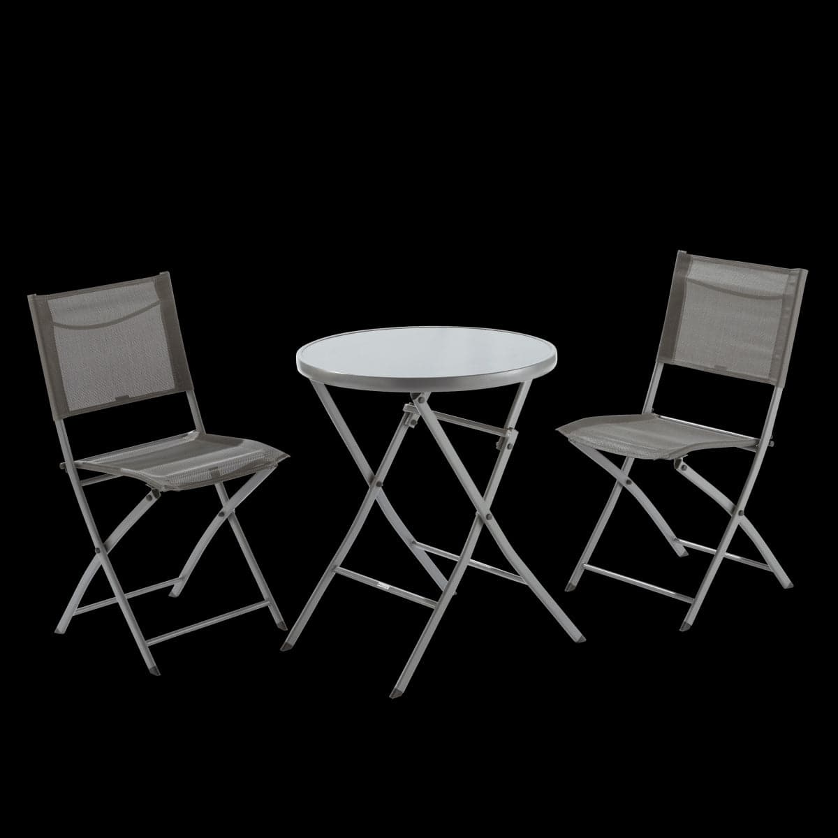 EMYS NATERIAL FOLDING CHAIR STEEL SEAT TEXTILENE ANTHRACITE 42X52XH83 - Premium Garden Chairs from Bricocenter - Just €38.99! Shop now at Maltashopper.com