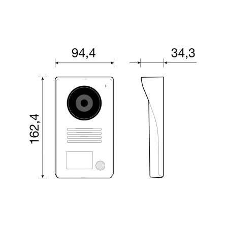 Bricocenter SINGLE-HOUSE VIDEO DOOR PHONE 7 INCH HANDSFREE INTERCOM SOFT TOUCH ENTRANCE PANEL IP44