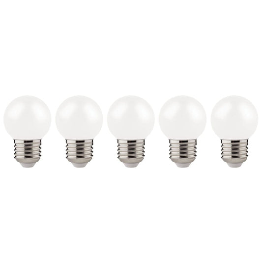 5 LED BULBS FOR GARLAND E27=40W TRANSPARENT SPHERE IP44 - best price from Maltashopper.com BR420007046