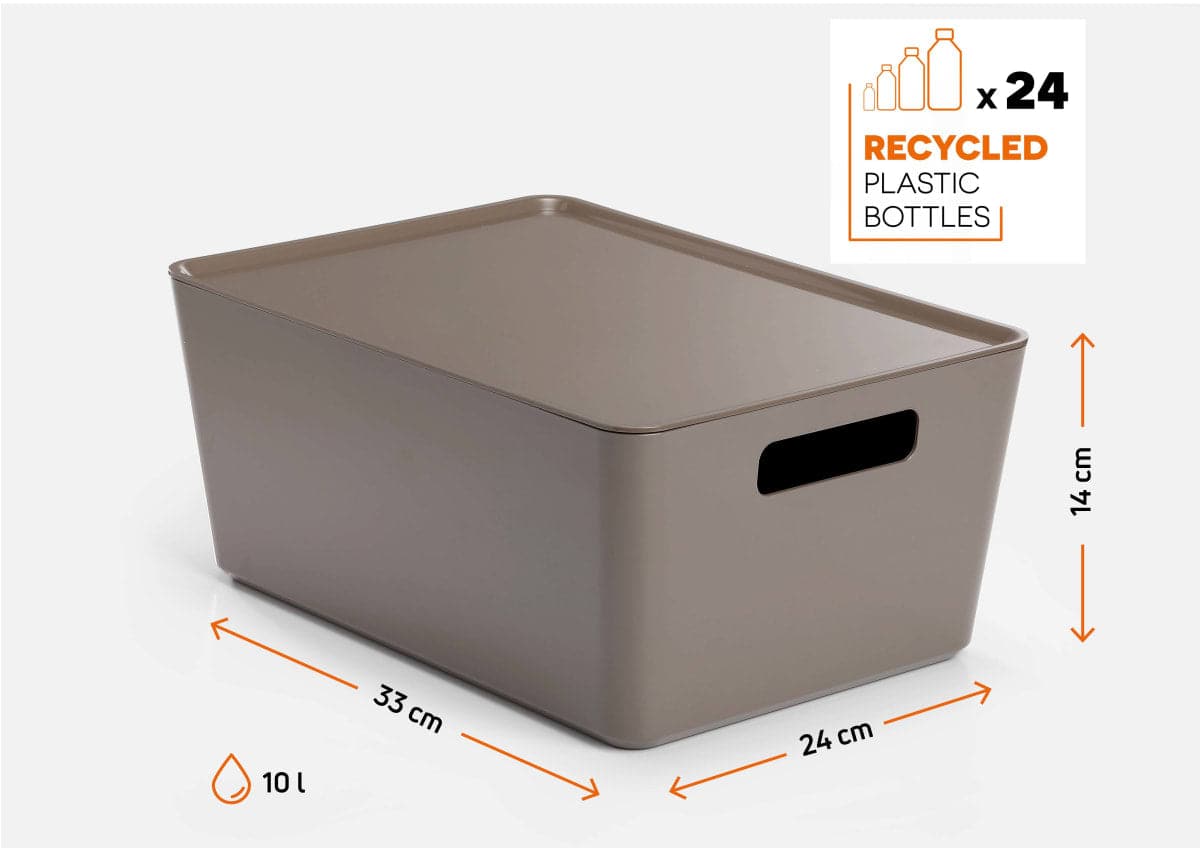 CONTAINER WITH LID R-BOX1 LARGE DOVE GREY 33X24X14 CM - best price from Maltashopper.com BR410006635