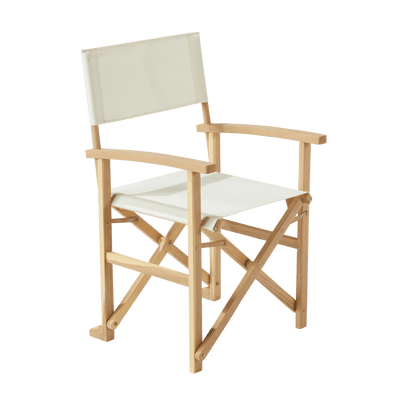 SOLIS NATERIAL - director chair, acacia FSC, 52.5x50.5x87cm, cream color - best price from Maltashopper.com BR500013628