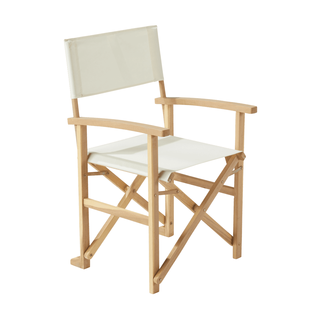 SOLIS NATERIAL - director chair, acacia FSC, 52.5x50.5x87cm, cream color - best price from Maltashopper.com BR500013628