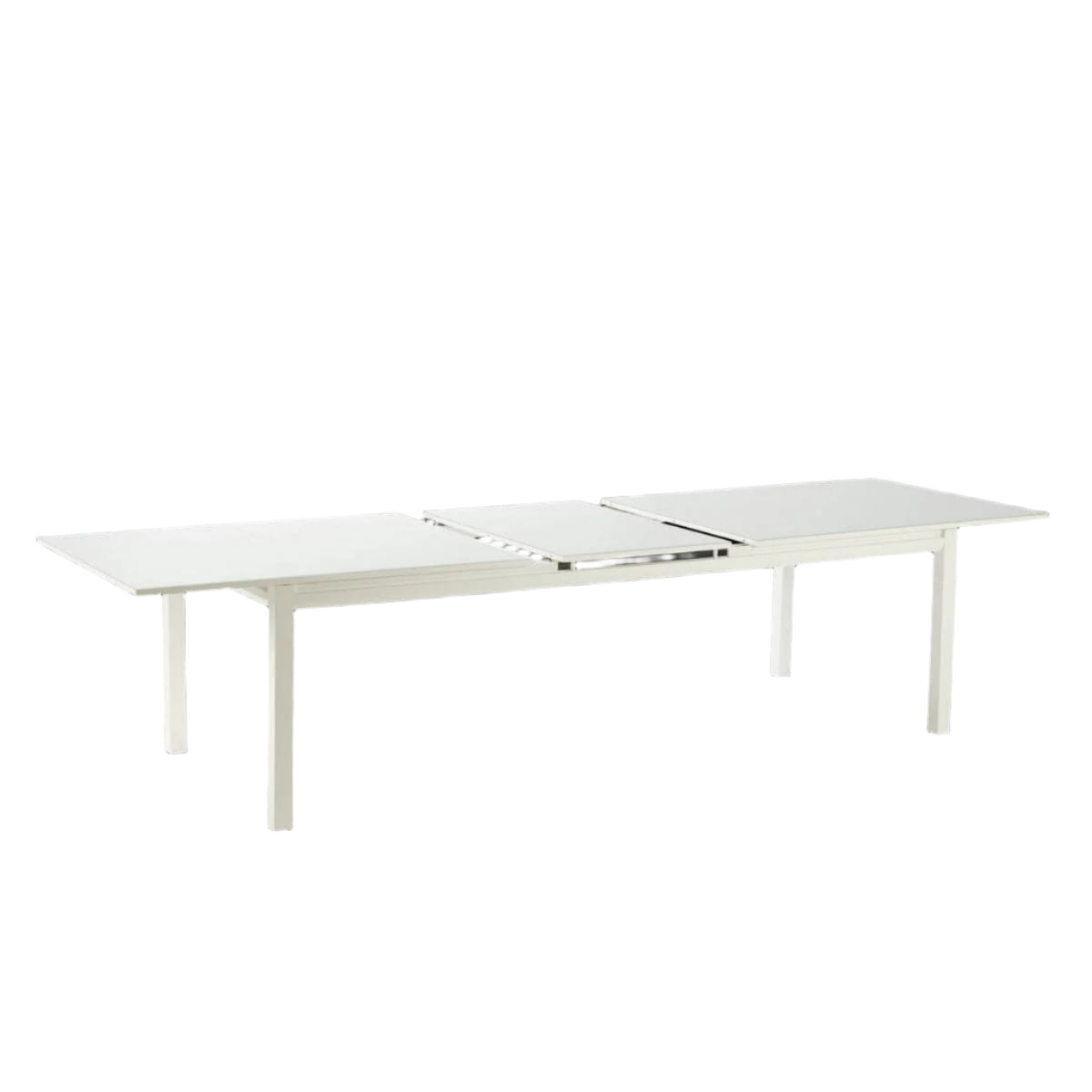 TABLE NATERIAL ODYSSEA II EASY ALUMINIUM GLASS 256/320X100 WHITE - best price from Maltashopper.com BR500015307