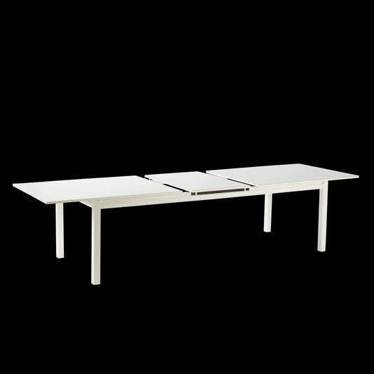 TABLE NATERIAL ODYSSEA II EASY ALUMINIUM GLASS 256/320X100 WHITE - best price from Maltashopper.com BR500015307