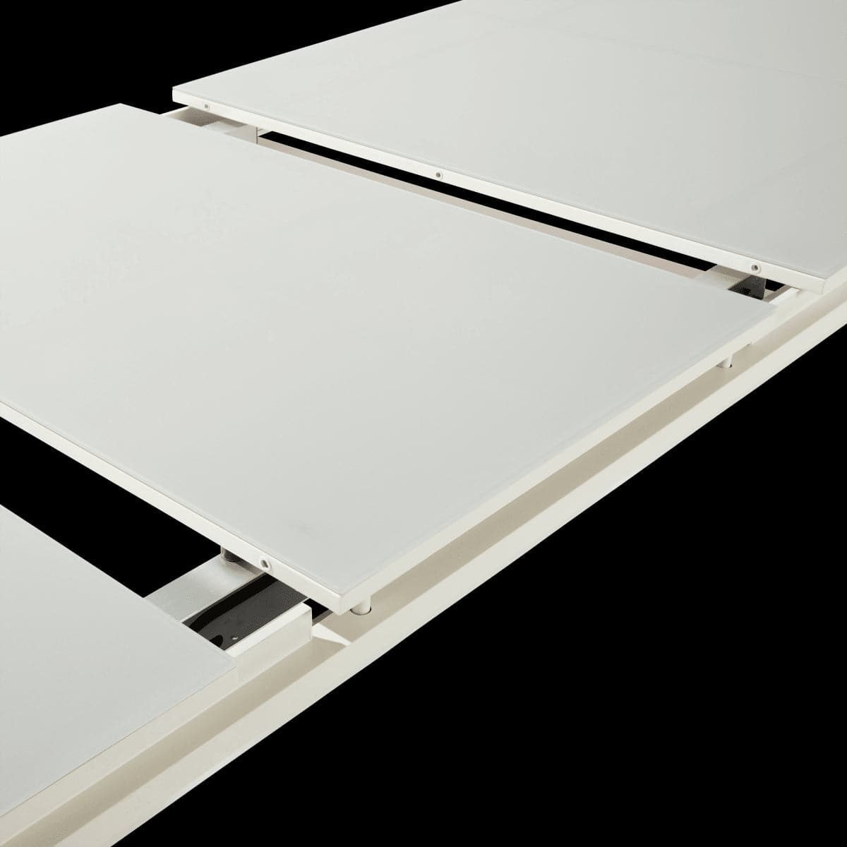 TABLE NATERIAL ODYSSEA II EASY ALUMINIUM GLASS 256/320X100 WHITE - best price from Maltashopper.com BR500015307