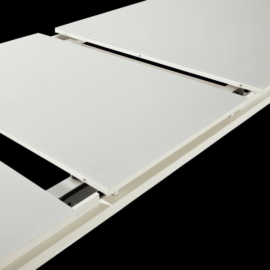 TABLE NATERIAL ODYSSEA II EASY ALUMINIUM GLASS 256/320X100 WHITE - best price from Maltashopper.com BR500015307