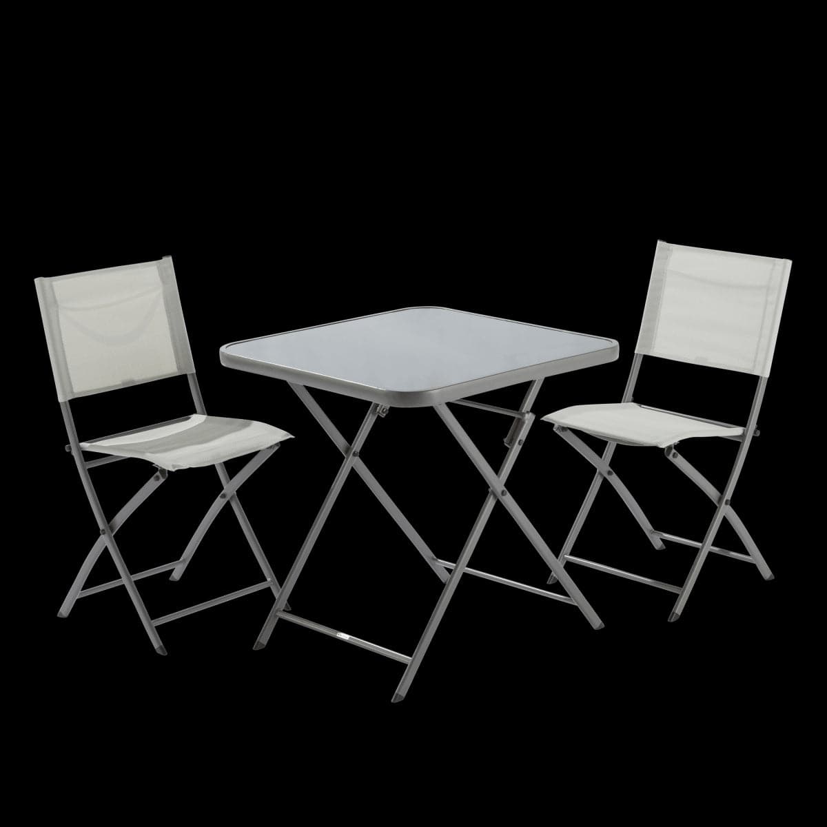 Bricocenter EMYS NATERIAL FOLDING CHAIR STEEL TEXTILENE SEAT GREY 42X52XH83
