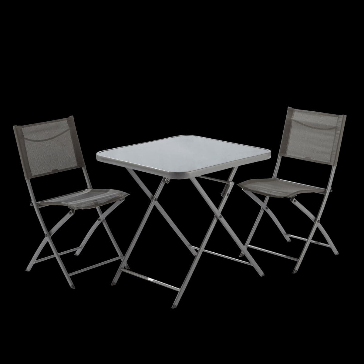 EMYS NATERIAL FOLDING CHAIR STEEL SEAT TEXTILENE ANTHRACITE 42X52XH83 - Premium Garden Chairs from Bricocenter - Just €38.99! Shop now at Maltashopper.com
