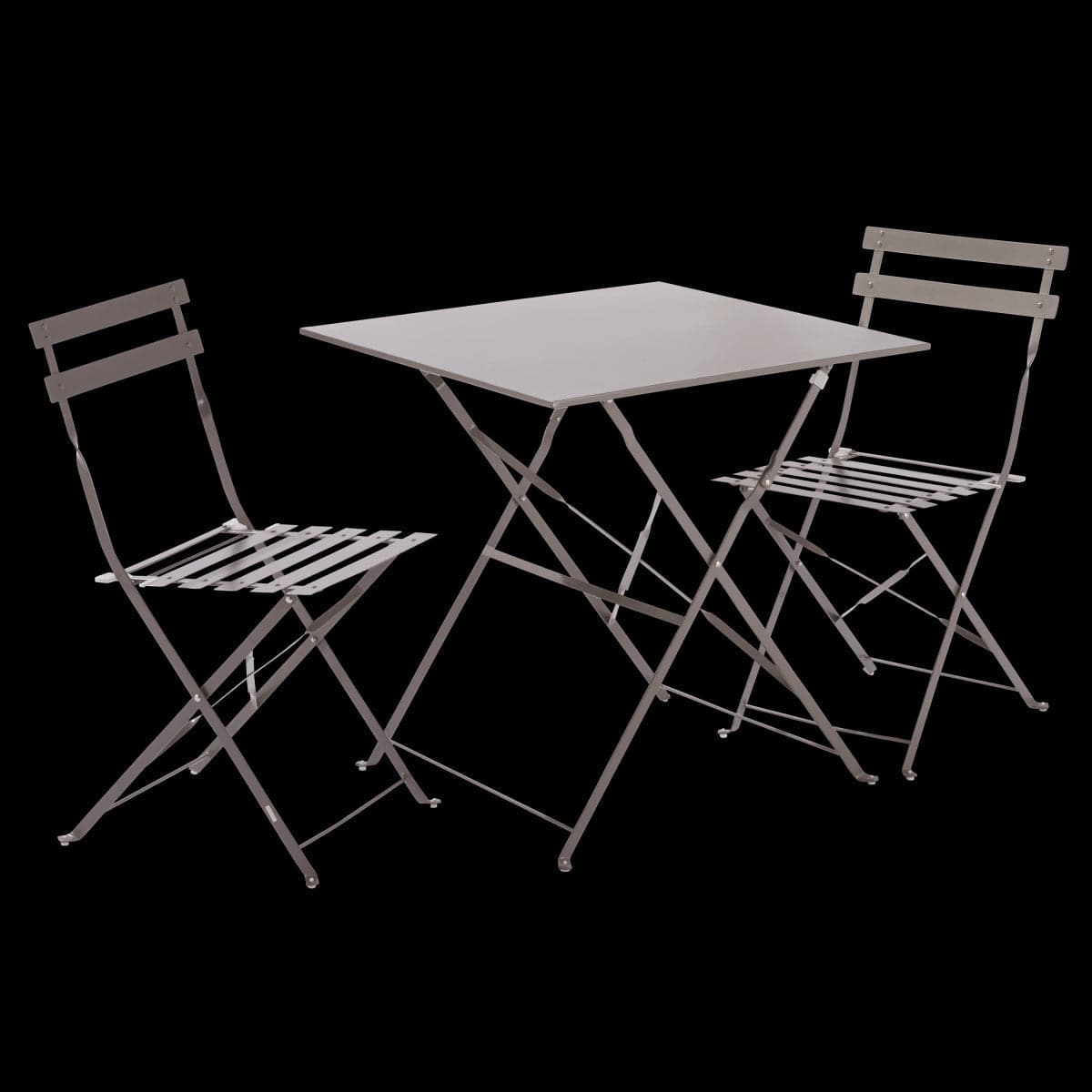 FLORA NATERIAL FOLDING CHAIR ANTHRACITE STEEL 41X47XH80