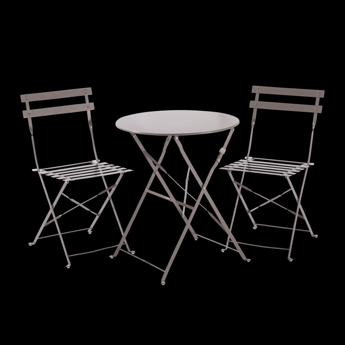 Bricocenter FLORA NATERIAL FOLDING CHAIR ANTHRACITE STEEL 41X47XH80