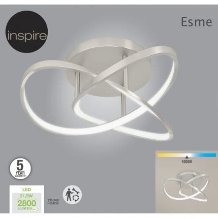 CEILING LAMP ESME METAL NICKEL D35 - Premium Ceiling Lights from Bricocenter - Just €108.99! Shop now at Maltashopper.com