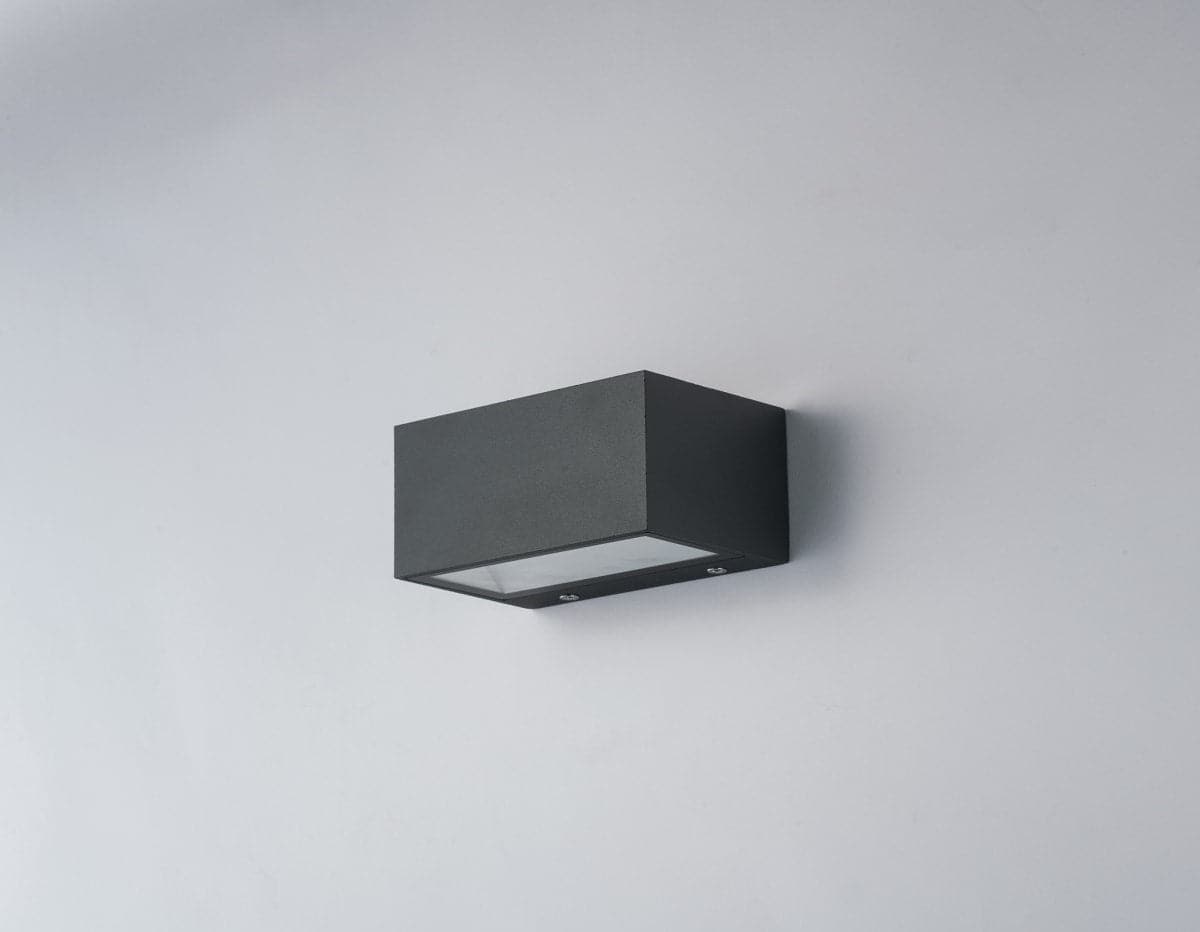 WALL LIGHT TWIN ALUMINIUM GREY 6,5X14X8,9 CM. LED 12W CCT IP54 - best price from Maltashopper.com BR420007949