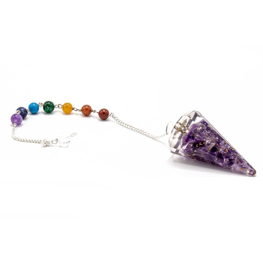 Orgonite Power Chakra Pendulum - Amethyst - best price from Maltashopper.com ORGCP-01