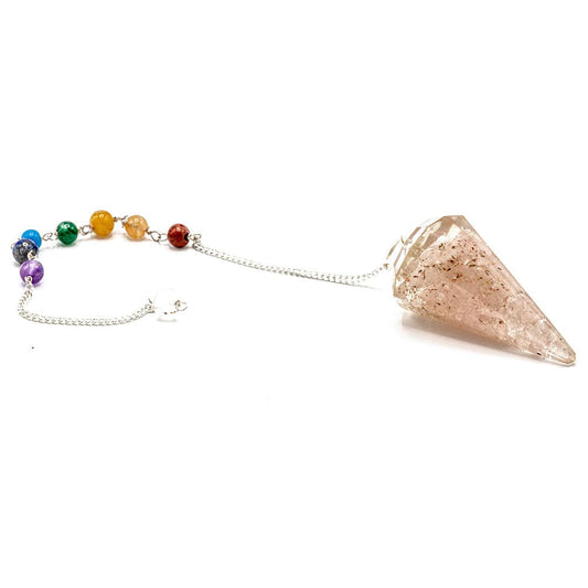 Orgonite Power Chakra Pendulum - Rose Quartz - best price from Maltashopper.com ORGCP-02