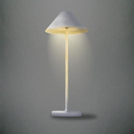TABLE LAMP LIBERTY ALUMINIUM WHITE LED 3W WARM LIGHT BATTERY OPERATED WITH TOUCH IP54 - best price from Maltashopper.com BR420007252
