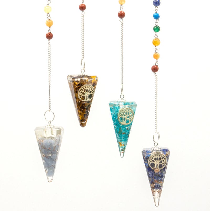 Orgonite Power Chakra Pendulum - Tree of Life - best price from Maltashopper.com ORGCP-07