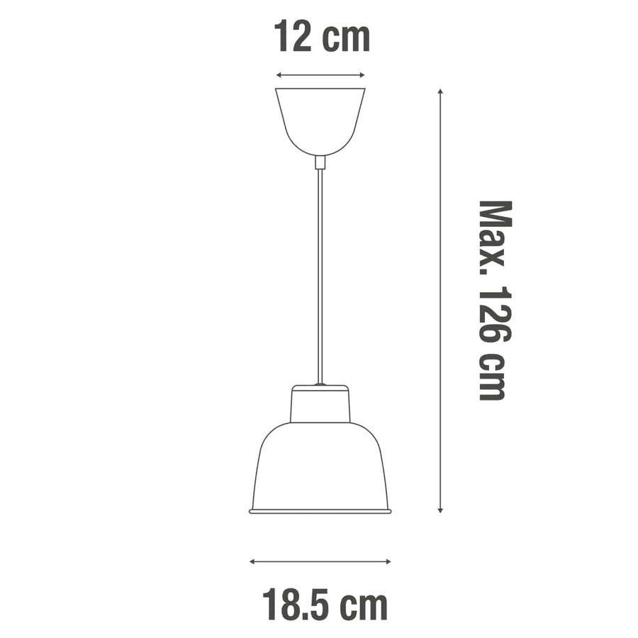 Bricocenter MELGA METAL CHANDELIER BLACK D18.5 H12CM E27=46W