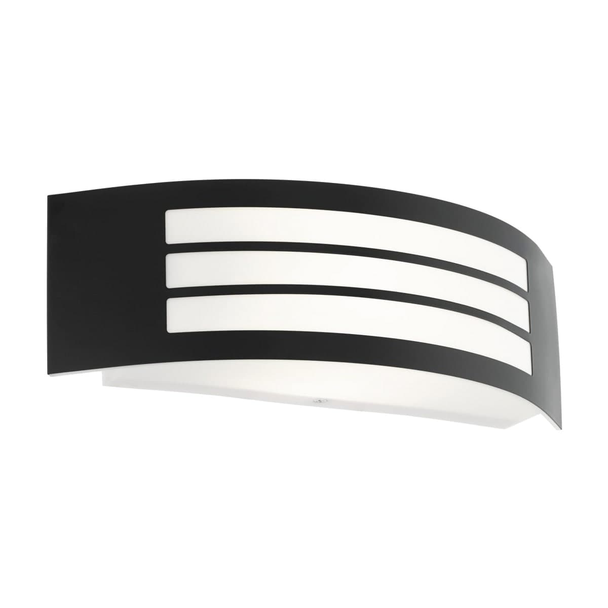 LEIROS ALUMINIUM WALL LIGHT BLACK 31X10 CM E27=40W IP44 - best price from Maltashopper.com BR420006556