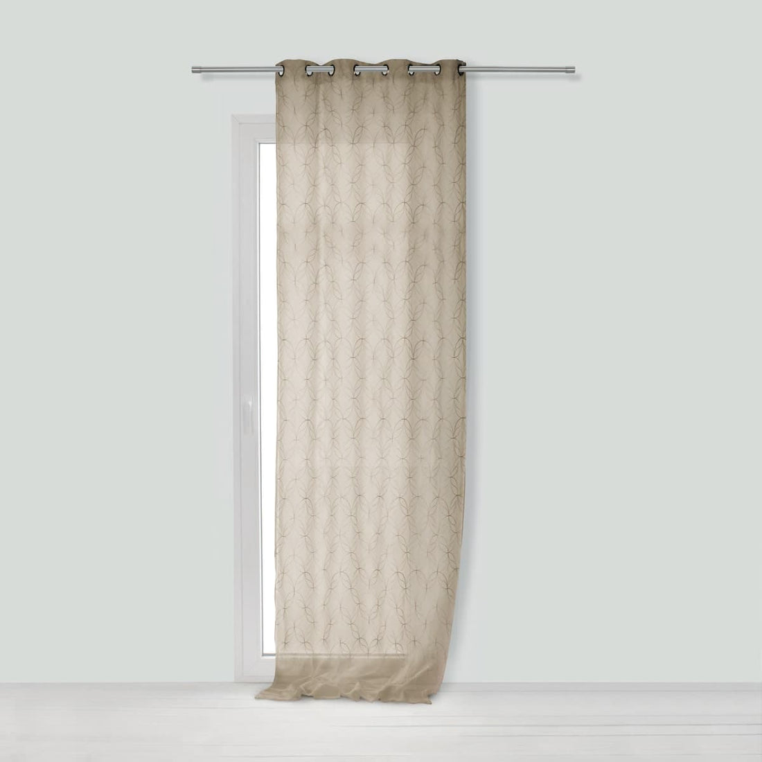ABELA DOVE GREY FILTER CURTAIN 140X280 CM WITH EYELETS - best price from Maltashopper.com BR480007448