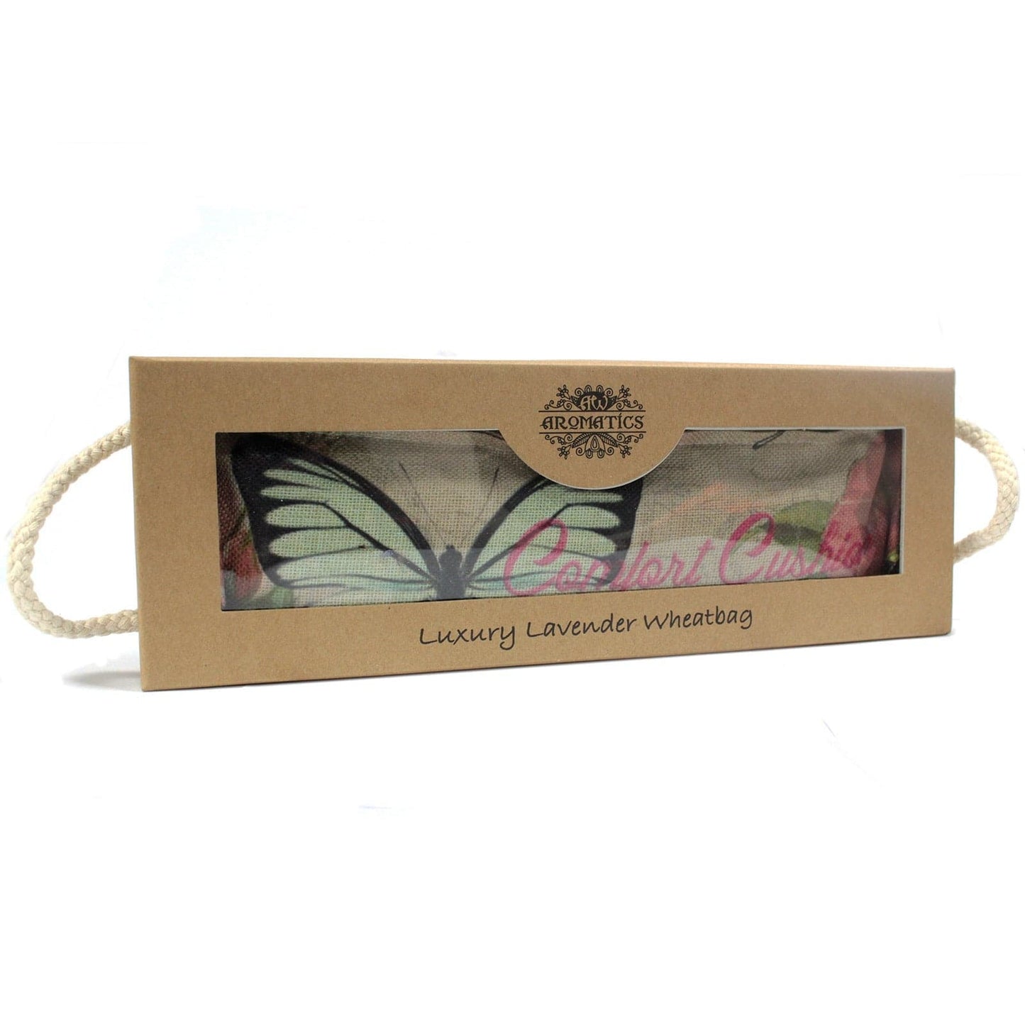 Bliss Luxury Lavender Wheat Bag in Gift Box - Butterfly & Roses