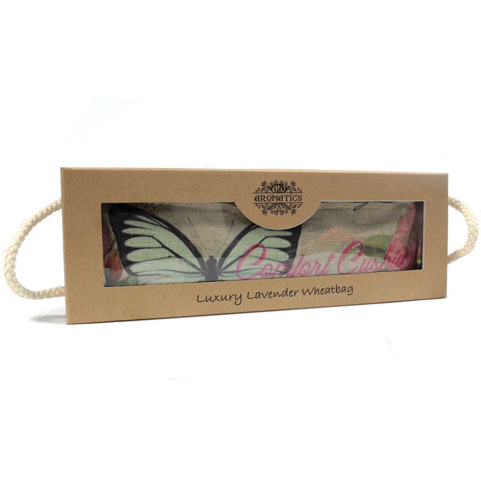 Bliss Luxury Lavender Wheat Bag in Gift Box - Butterfly & Roses