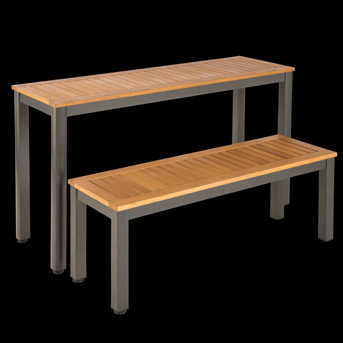 NATERIAL ORIS BALCONY BENCH 118x38XH43 ALUMINIUM EUCALYPTUS - best price from Maltashopper.com BR500015297