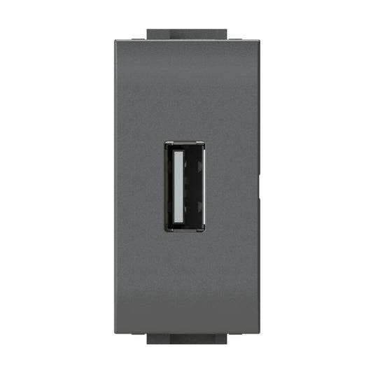 Bricocenter LIVING LIGHT USB 5V 2.1A ANTHRACITE SOCKET